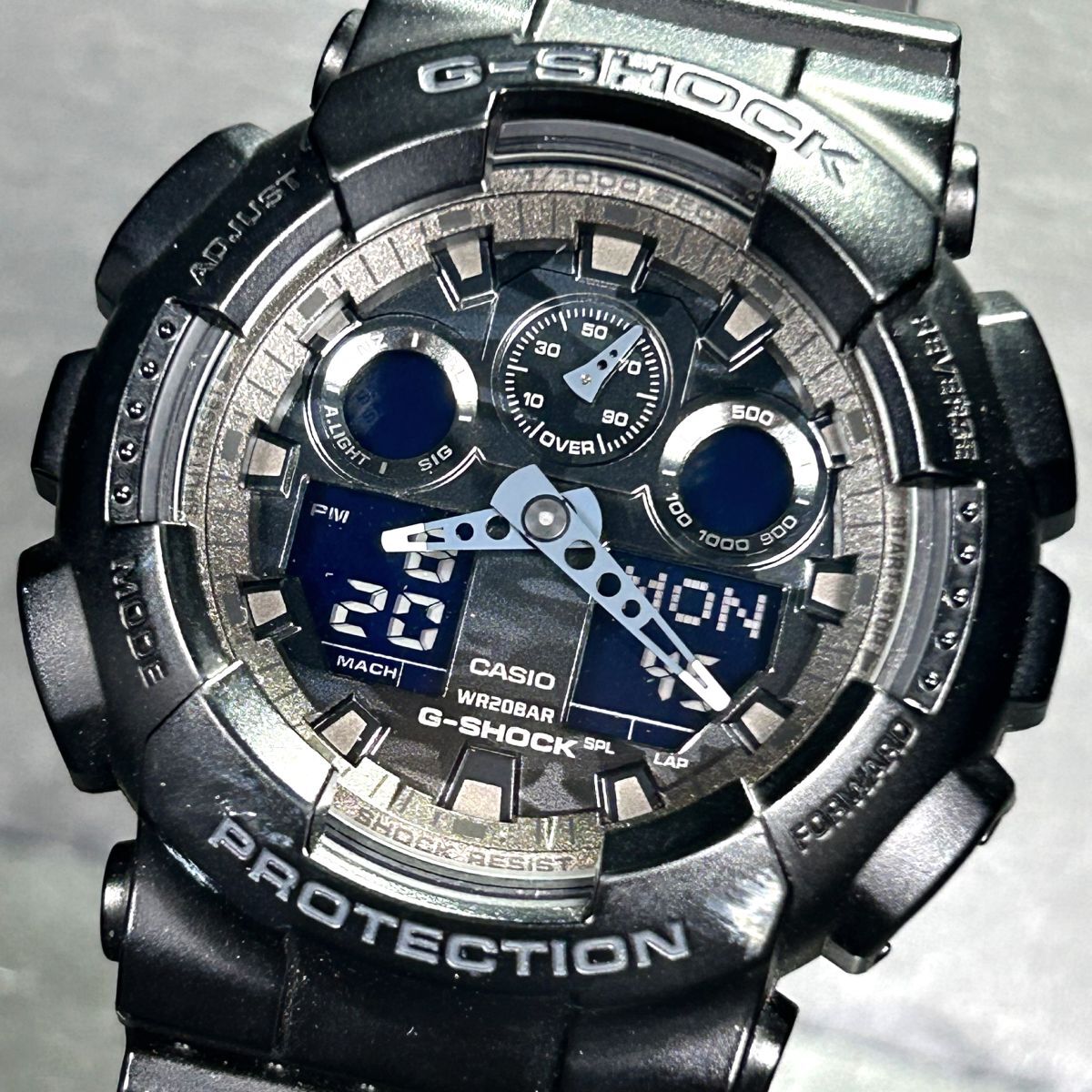 CASIO カシオ G-SHOCK ジーショック GA-100CF-1A 腕時計 クオーツ アナデジ カレンダー ブラック カモフラージュ メンズ 新品電池交換済みの画像2