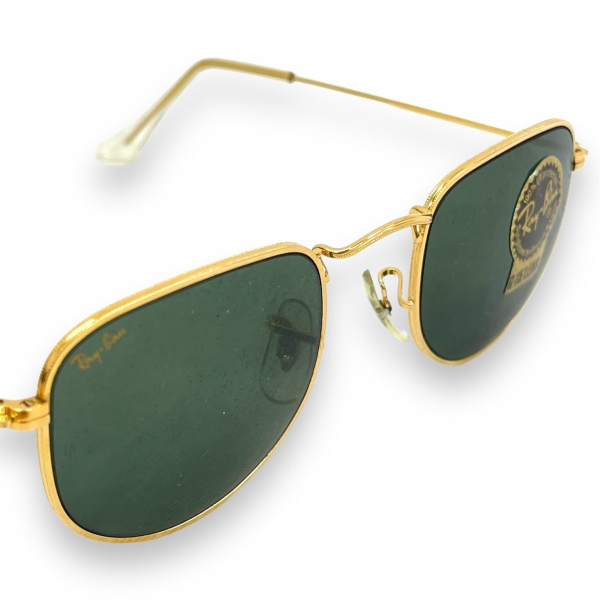 未使用 Ray-Ban レイバン サングラス 眼鏡 小物 アイウェア ファッション ブランド グリーン W0978 ケース付 フラットトップ ボシュロム_画像6