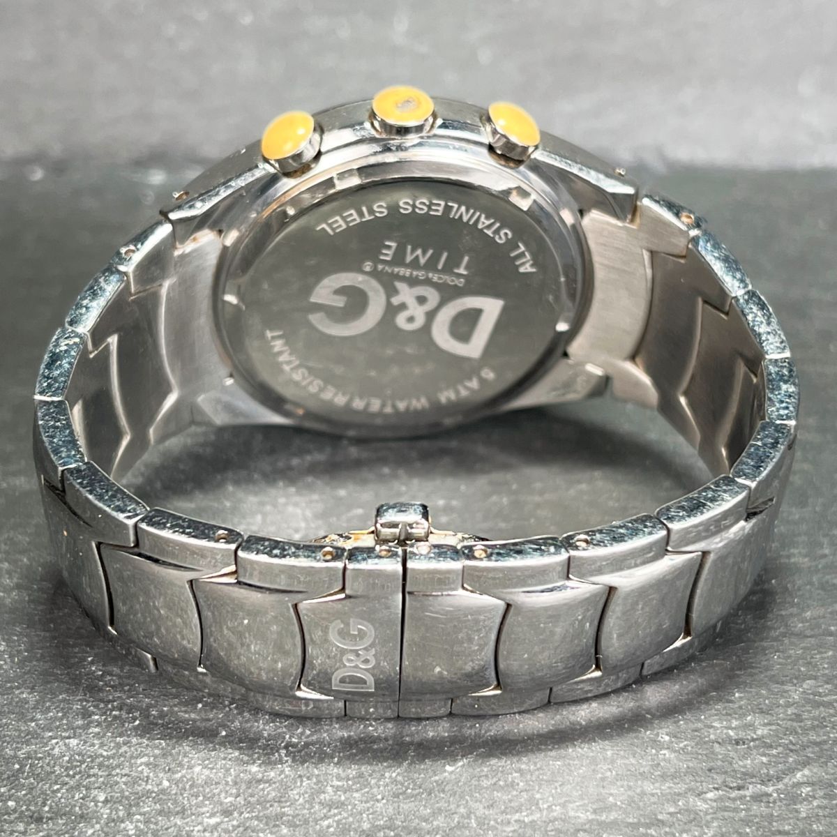 DOLCE&GABBANA ドルガバ 3719770110 腕時計 アナログ クオーツ クロノグラフ デイト ホワイト文字盤 シルバー ステンレス 新品電池交換済みの画像6