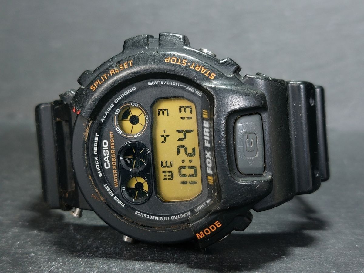CASIO カシオ G-SHOCK ジーショック FOX FIRE DW-6900B-9 メンズ デジタル 腕時計 ブラック ラバーベルト ステンレス 新品電池交換済み_画像6
