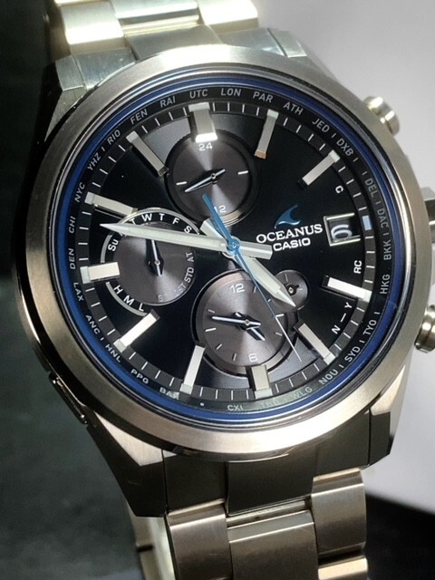 新品 CASIO カシオ OCEANUS オシアナス クラシックライン OCW-T4000A-１AJF 腕時計 タフソーラー 電波ソーラー 電波時計 チタニウムの画像1