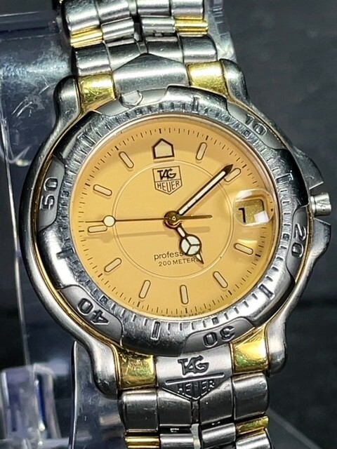 美品 TAG HEUER タグホイヤー プロフェッショナル200 6000シリーズ デイト WH1253 クォーツ 腕時計 ダイバーズウオッチ 高級腕時計の画像1
