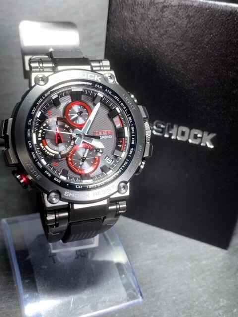 新品 CASIO カシオ G-SHOCK ジーショック MT-G 腕時計 電波ソーラー腕時計 モバイルリンク Bluetooth スマホリンク MTG-B1000B-1AJFの画像2