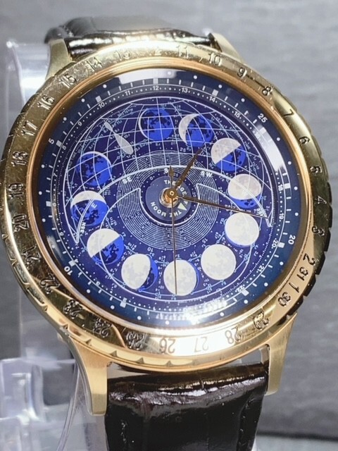 超レア品 新品 シチズン CITIZEN カンパノラ コスモサイン CAL-4P85 ブルー系文字盤 月齢ウォッチ QZ クオーツ メンズ 腕時計 コレクション
