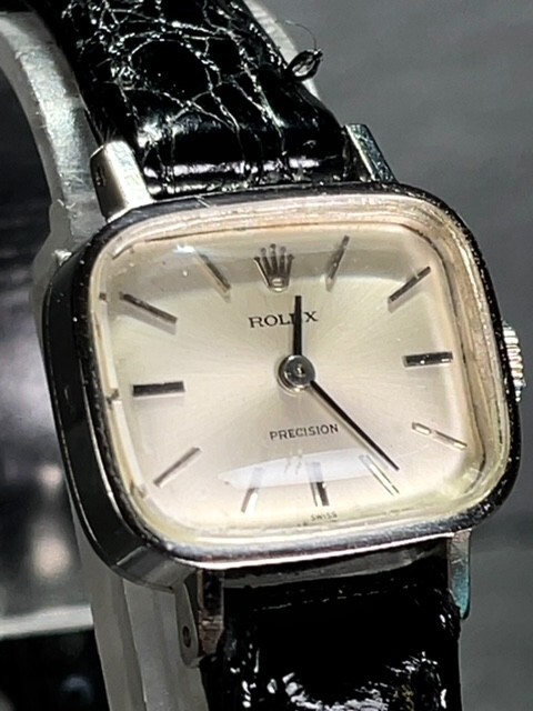 鑑定済み 美品 ROLEX PRECISION ロレックス プレシジョン アンティーク 手巻き 腕時計 高級腕時計 骨董 コレクション トノーの画像2
