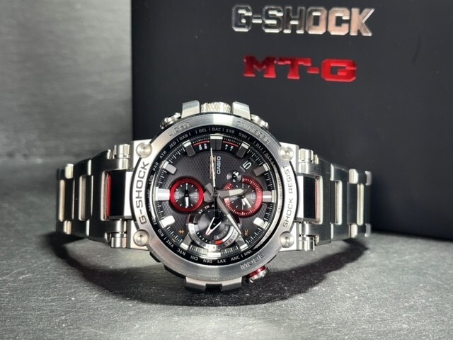 超美品 CASIO カシオ G-SHOCK ジーショック MTG 腕時計 電波ソーラー腕時計 無垢バンド、レイヤーコンポジットバンド MTG-B1000D-1AJFの画像8