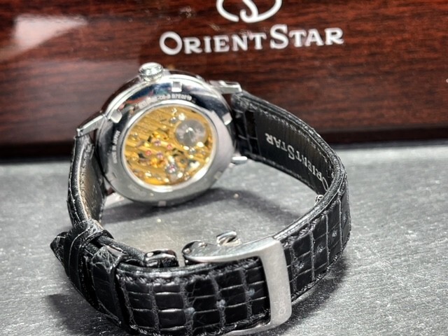 超美品 オリエント ORIENT Orient Star オリエントスター クラシックコレクション 自動巻き 機械式 腕時計 スケルトンシリーズ WZ0041DXの画像8