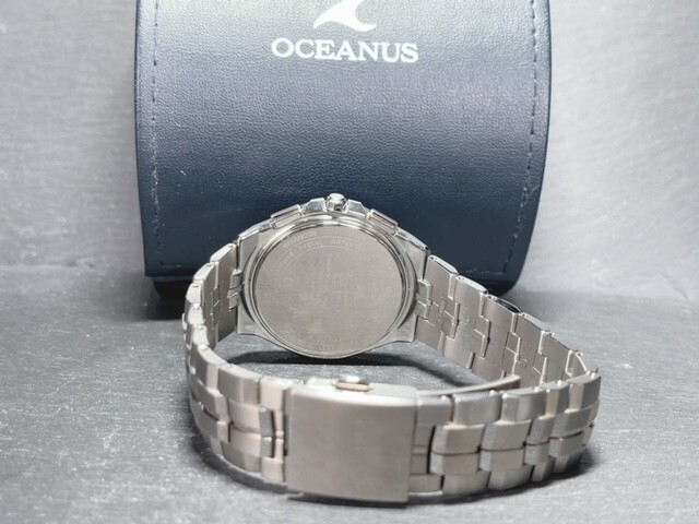 新品 カシオ CASIOオシアナス OCEANUS マンタ OCW-S5000E-1A 電波時計 タフソーラー電波時計 マルチバンド6 腕時計 DLCブラックベゼルの画像8