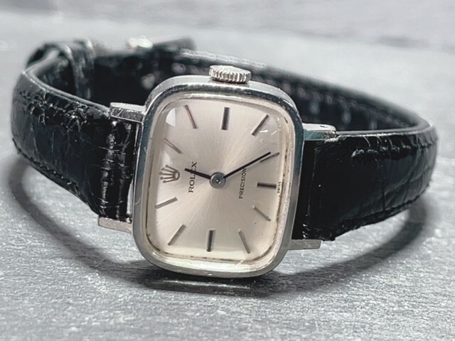 鑑定済み 美品 ROLEX PRECISION ロレックス プレシジョン アンティーク 手巻き 腕時計 高級腕時計 骨董 コレクション トノーの画像5