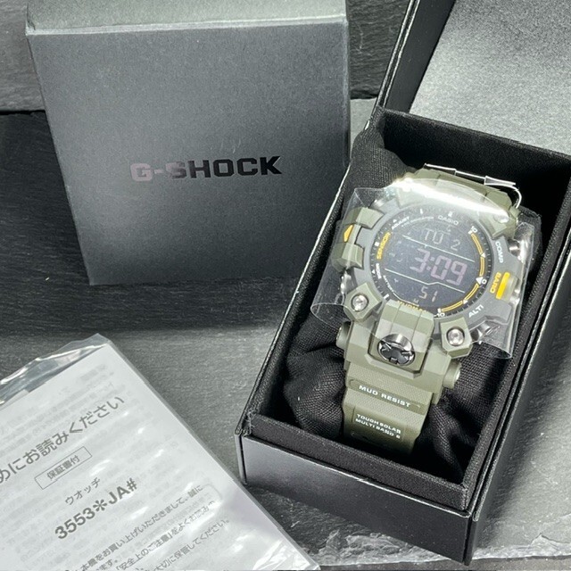 新品 CASIO G-SHOCK カシオ ジーショック MUDMAN マッドマン GW-9500-3JF 腕時計 電波ソーラー トリプルセンサー カーキ メンズ デジタル_画像9