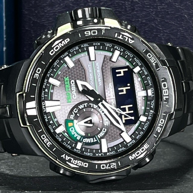 CASIO PROTREK カシオ プロトレック PRW-6000Y-1A 腕時計 アナログ デジタル 電波ソーラー ブラック マルチバンド6 トリプルセンサーの画像6