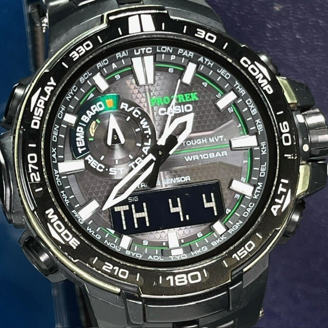 CASIO PROTREK カシオ プロトレック PRW-6000Y-1A 腕時計 アナログ デジタル 電波ソーラー ブラック マルチバンド6 トリプルセンサー_画像1