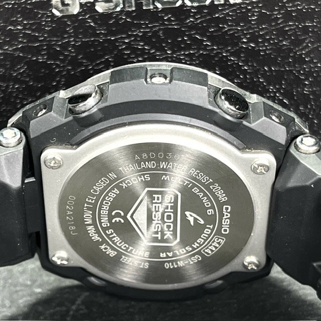 新品 CASIO G-SHOCK カシオ ジーショック G-STEEL Gスチール GST-W110-1A 腕時計 電波ソーラー ブラック アナログ デジタル マルチバンド6の画像8