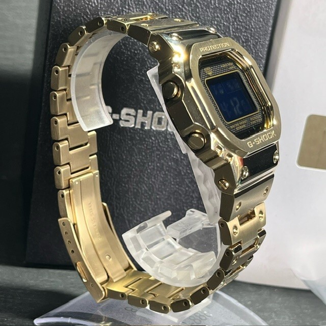 新品 CASIO G-SHOCK カシオ ジーショック GMW-B5000GD-9JF 腕時計 電波ソーラー マルチバンド6 フルメタル ゴールド デジタル アナログの画像4