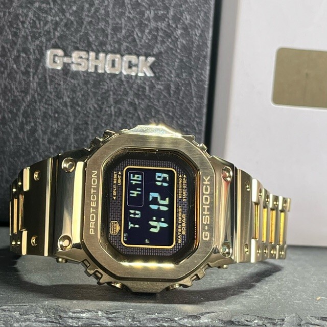 新品 CASIO G-SHOCK カシオ ジーショック GMW-B5000GD-9JF 腕時計 電波ソーラー マルチバンド6 フルメタル ゴールド デジタル アナログの画像5