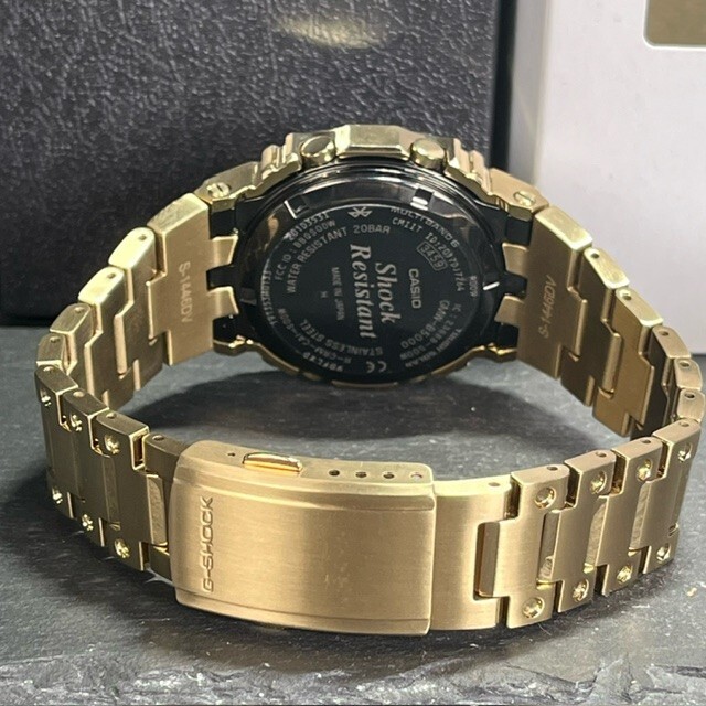 新品 CASIO G-SHOCK カシオ ジーショック GMW-B5000GD-9JF 腕時計 電波ソーラー マルチバンド6 フルメタル ゴールド デジタル アナログの画像7