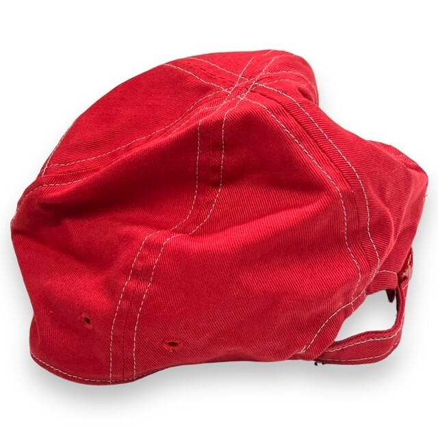 NISSAN 日産 ニッサン 帽子 キャップ レッド 赤 スタッフ フリーサイズ 整備士 整備帽子 作業着 ディーラー NISSANの画像3