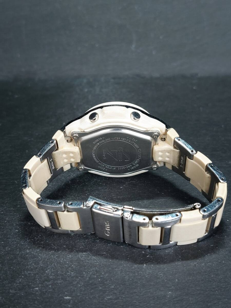 CASIO カシオ Baby-G ベビージー G-MS MSG-300C-7B2 デジアナ 腕時計 ピンク文字盤 ホワイト メタルベルト ステンレススチール かわいいの画像7