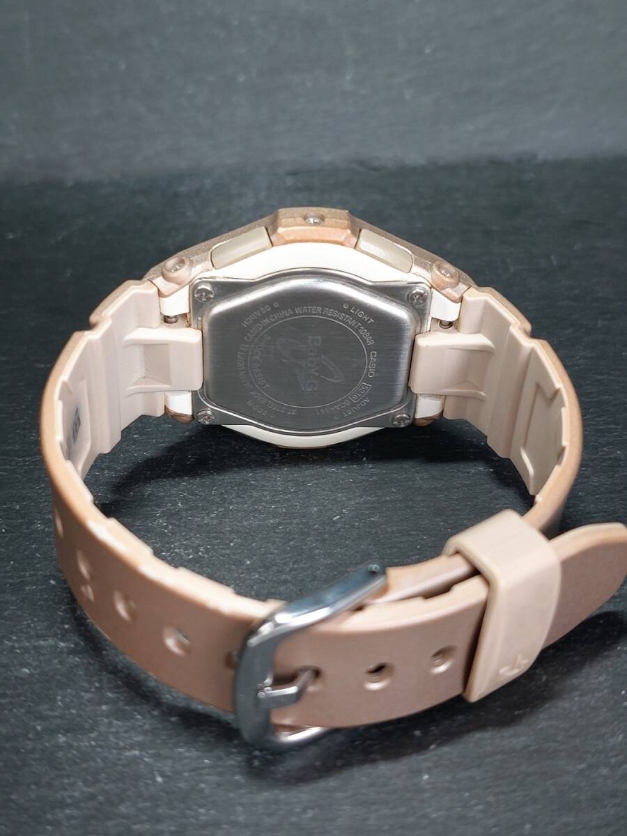 CASIO カシオ Baby-G ベビージー BGA-141-5B2 デジアナ 腕時計 ベージュ ラバーベルト ステンレススチール スモールサイズ 動作確認済みの画像7