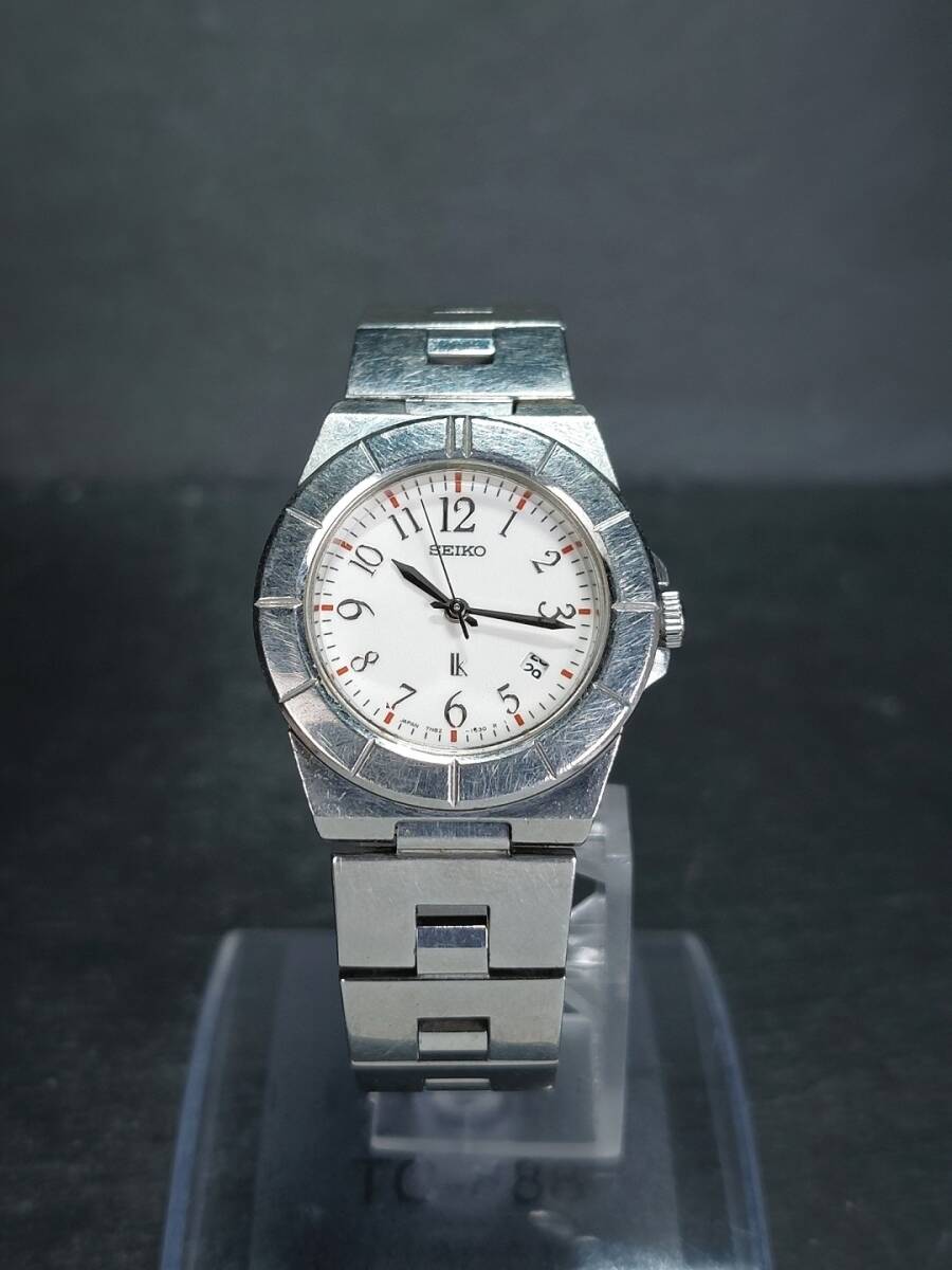 SEIKO セイコー LK LUKIA ルキア 7N82-0620 アナログ 腕時計 ホワイト文字盤 スモールサイズ メタルベルト ステンレス 新品電池交換済みの画像2