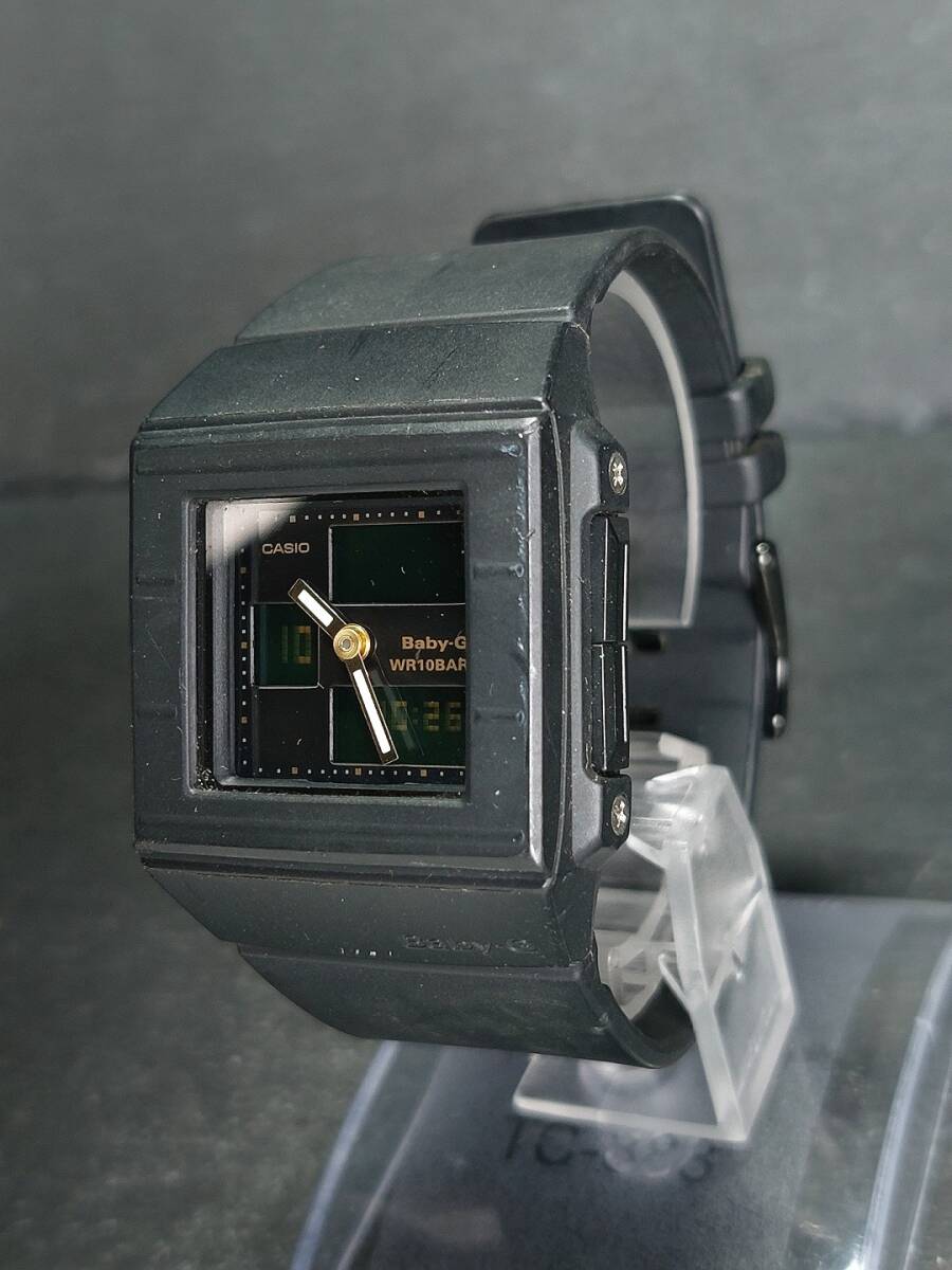 CASIO カシオ Baby-G ベビージー CASKET カスケット BGA-200-1E2 アナデジ 腕時計 2針 ブラック ラバーベルト ステンレス 新品電池交換済みの画像3