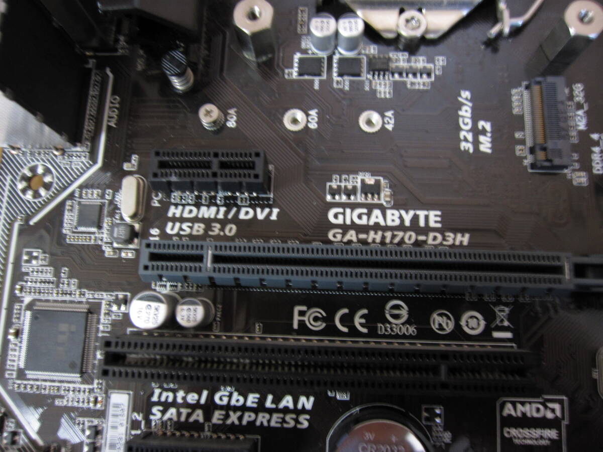 マザーボード GIGABYTE GA-H170-D3H 、Seasonic 750W SS-750 CORE I7 CPU付 通電OK ジャンク の画像3