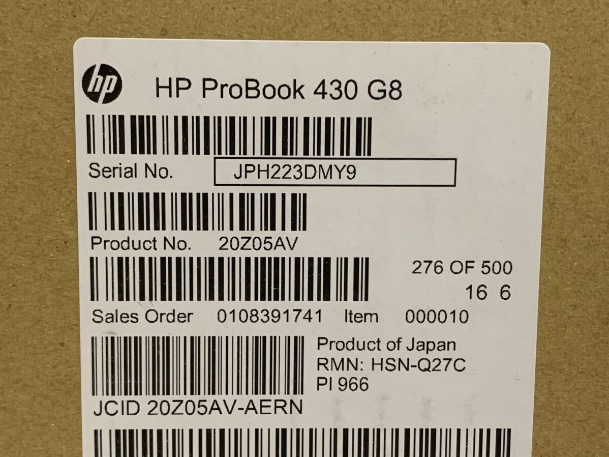 未開封品 HP ProBook 430 G8 ノートパソコン 20Z05AV [4-25]095//676Dの画像4