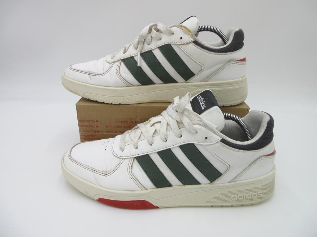 adidas アディダス COURTBEAT ローカット スニーカー size26.5 /白ｘ緑 ■■の画像2