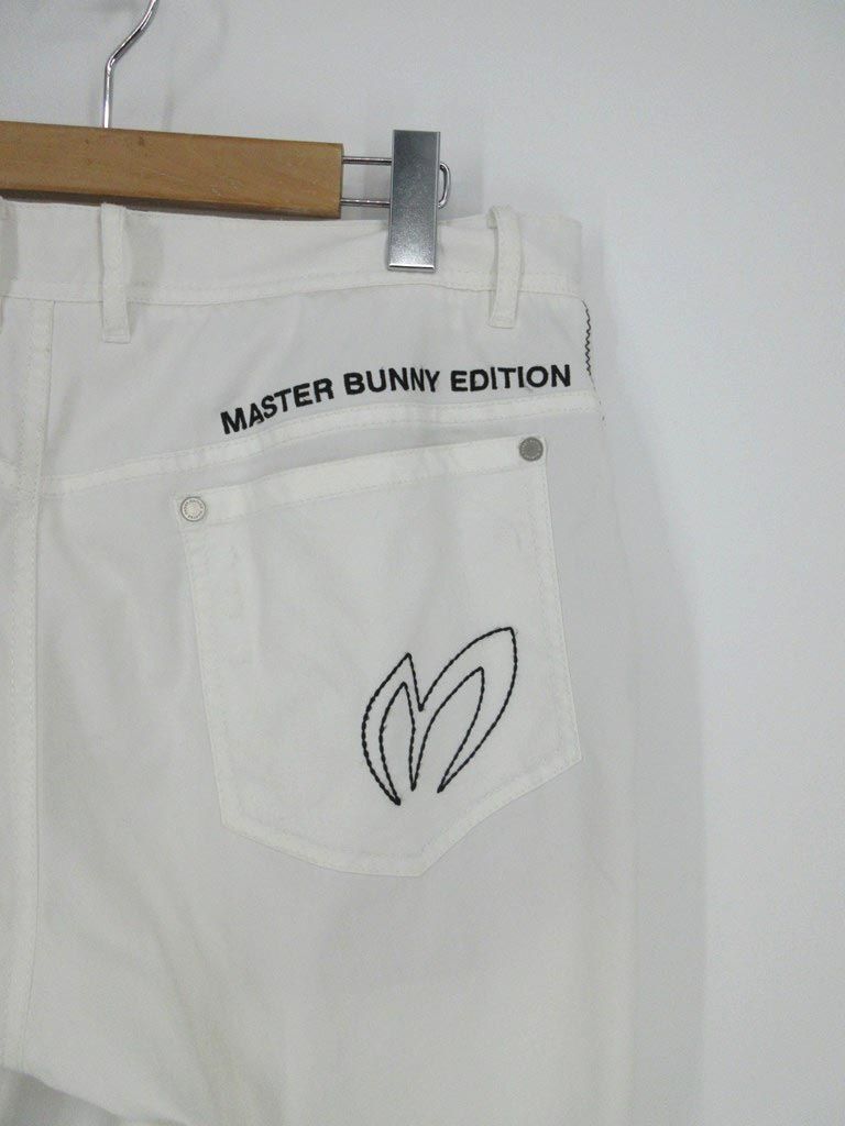 MASTER BUNNY EDITION マスターバニーエディション 綿６９％ ポリエステル２８％ スキニー パンツ ゴルフ sizeL/白 ■■ ☆ ebb5 メンズの画像4