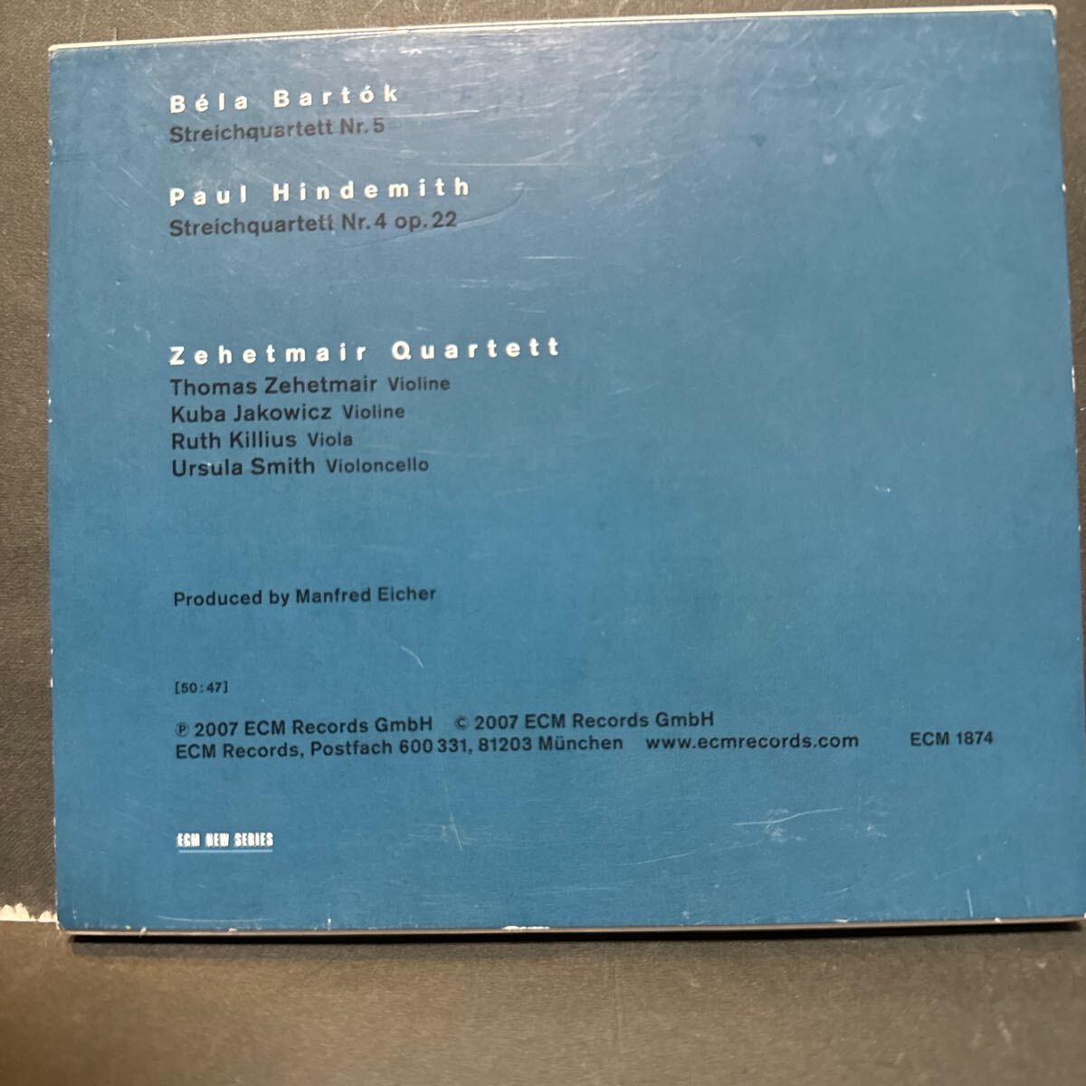 ZEHETMAIR QUARTETT 輸入盤CD bela bartok paul hindemithの画像2