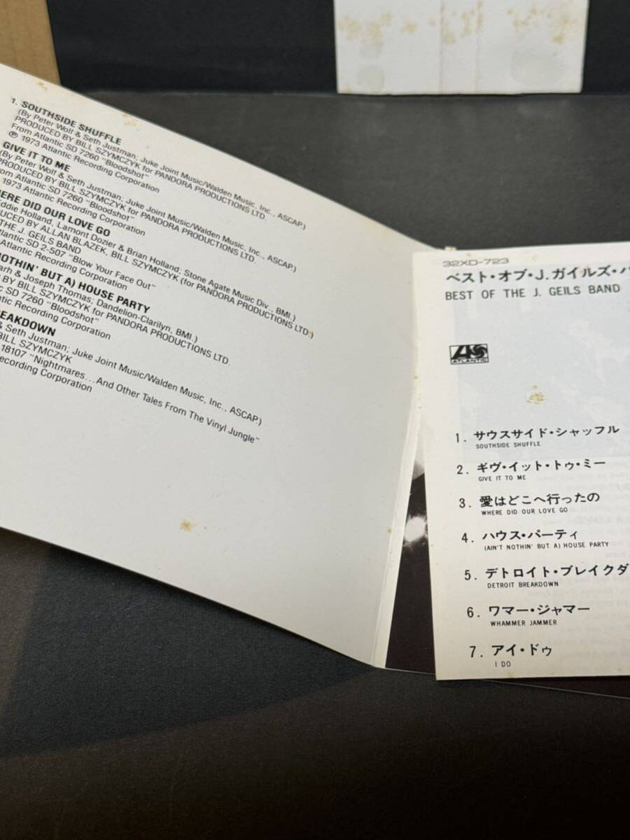 J.GEILS BAND 旧規格 国内盤 CD 「ベストオブ〜」_画像5