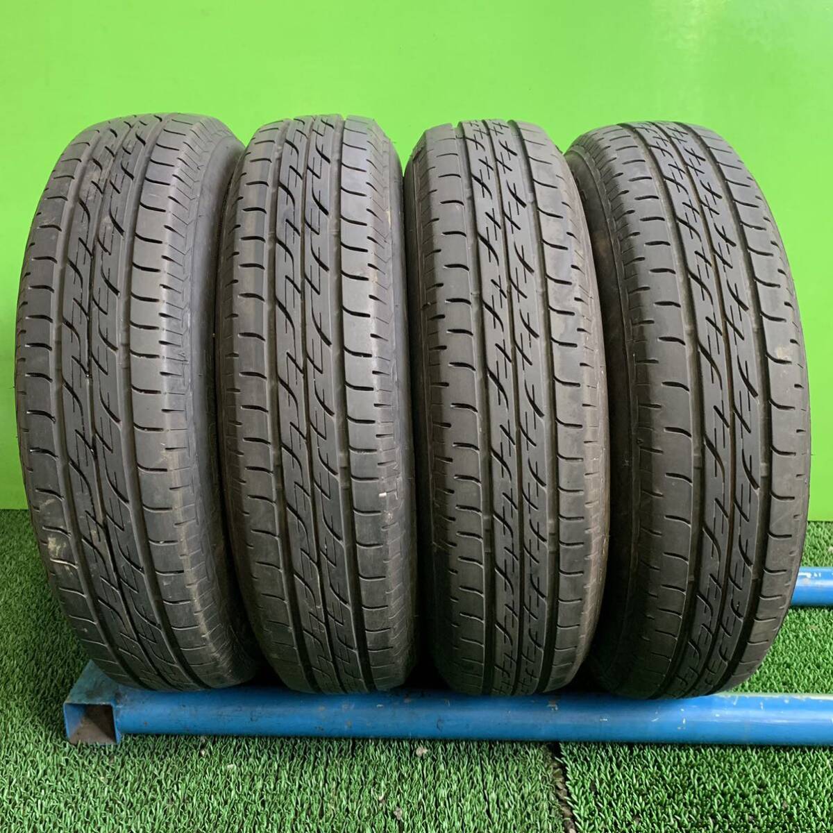 AE595-404 バリ山 ブリヂストン NEXTRY 145/80R13 75S ダイハツ純正 スチール13X4.00B +39 PCD100 4穴 【４本】ミラ ムーヴ 等の画像2