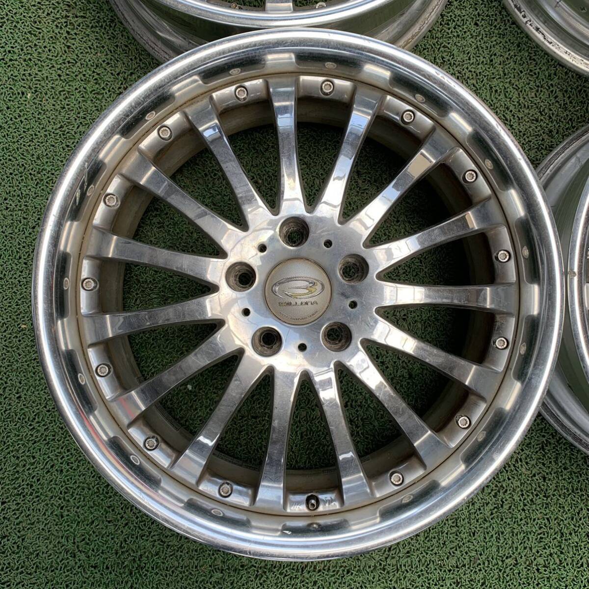 MC663-404 深リム weds(ウェッズ) BELLONA(ベローナ) WAF 18x7.5J +43 PCD114.3 5H アルミホイール 4本 RX-8 ノア ヴォクシー アルファード_画像5