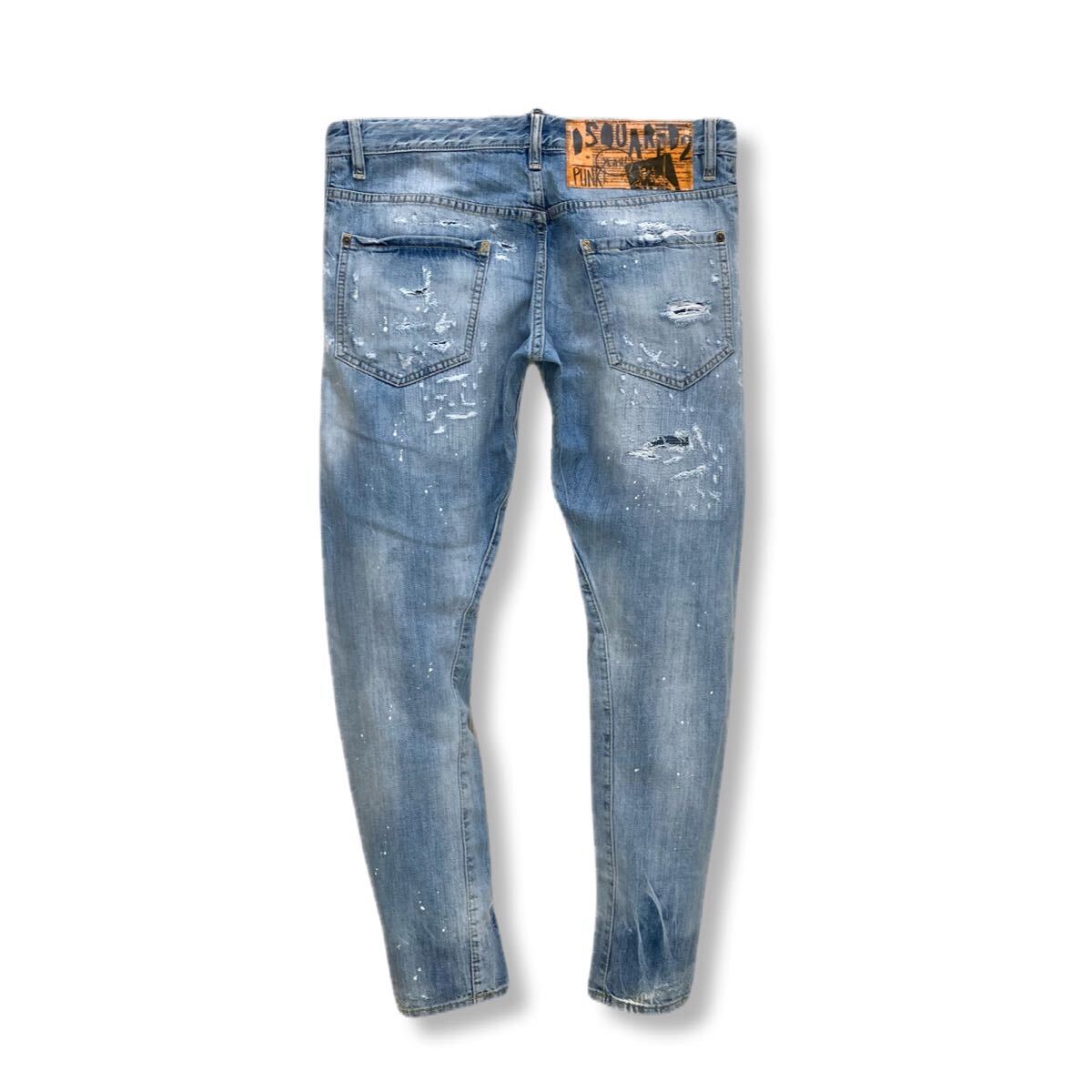 送料無料 DSQUARED2 19AW SEXY TWIST JEAN LIGHT PIRANHA WASH S71LB0627 リペア デニム セクシーツイスト スリム ジーン パンツ 48