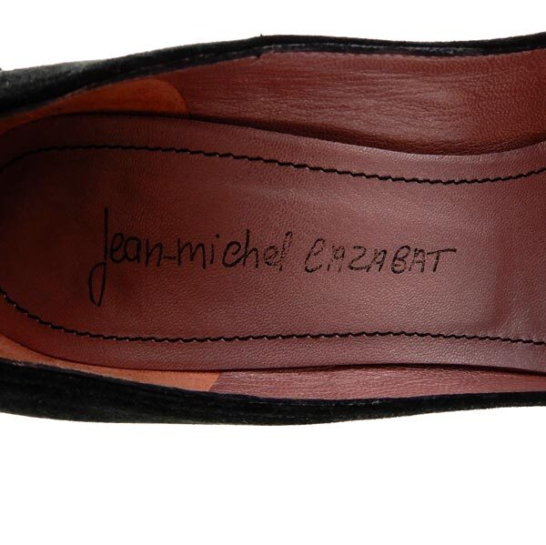 【最終処分】 ジャンミッシェルカザバ Jean-Michel Cazabat スエード ウェッジソール パンプス 靴 黒 size36 [M02966]_画像6