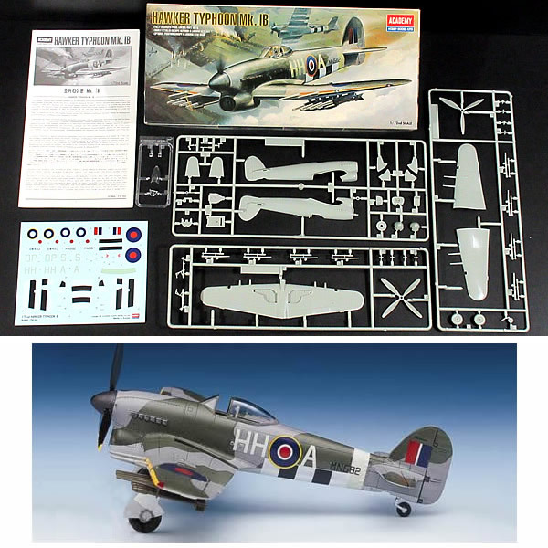 訳あり アカデミー 1/72 ホーカー タイフーン イギリス空軍 戦闘爆撃機 (プラモデル)_画像2