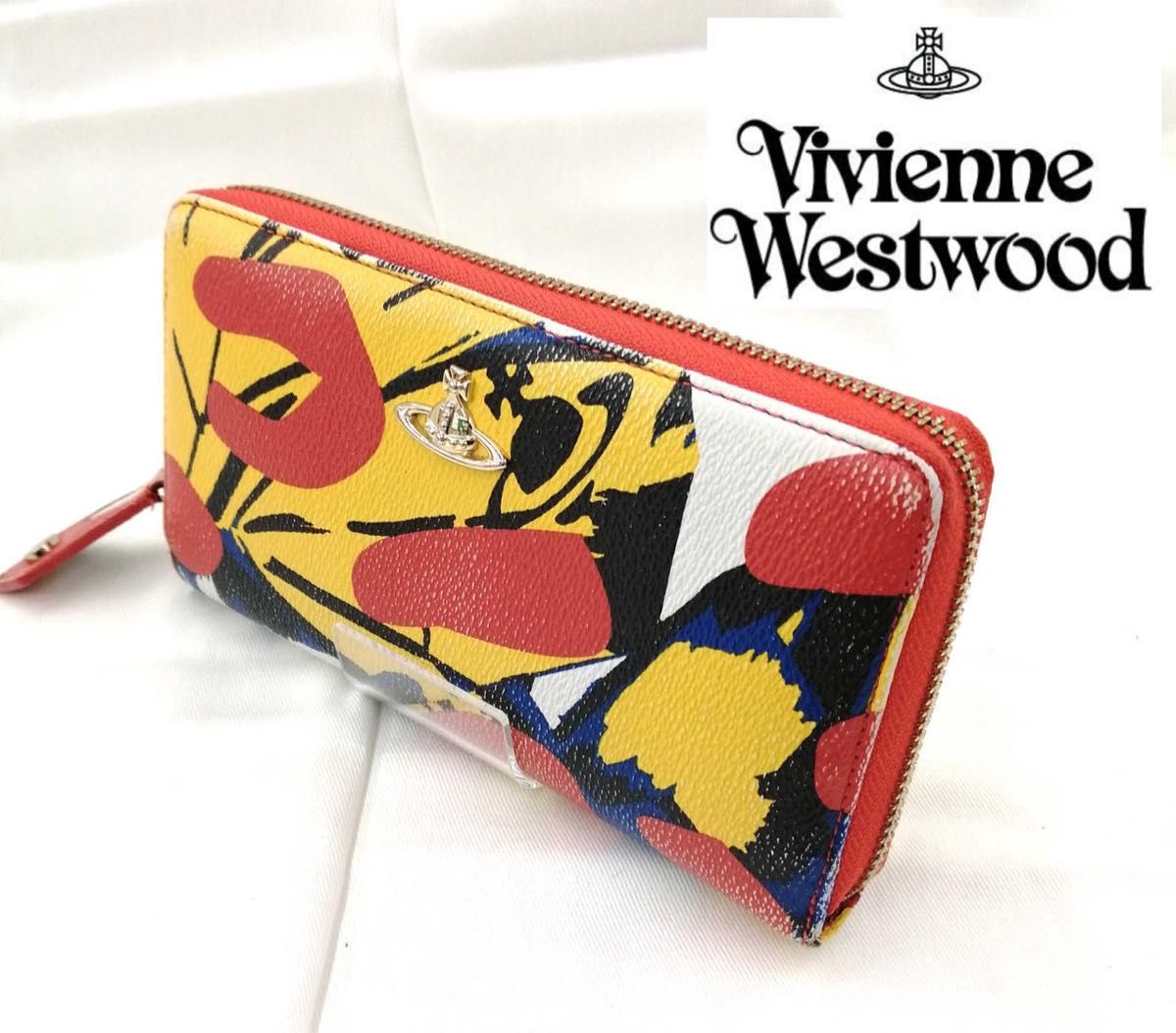 【Vivienne Westwood】LOGOMANIA RED 長財布