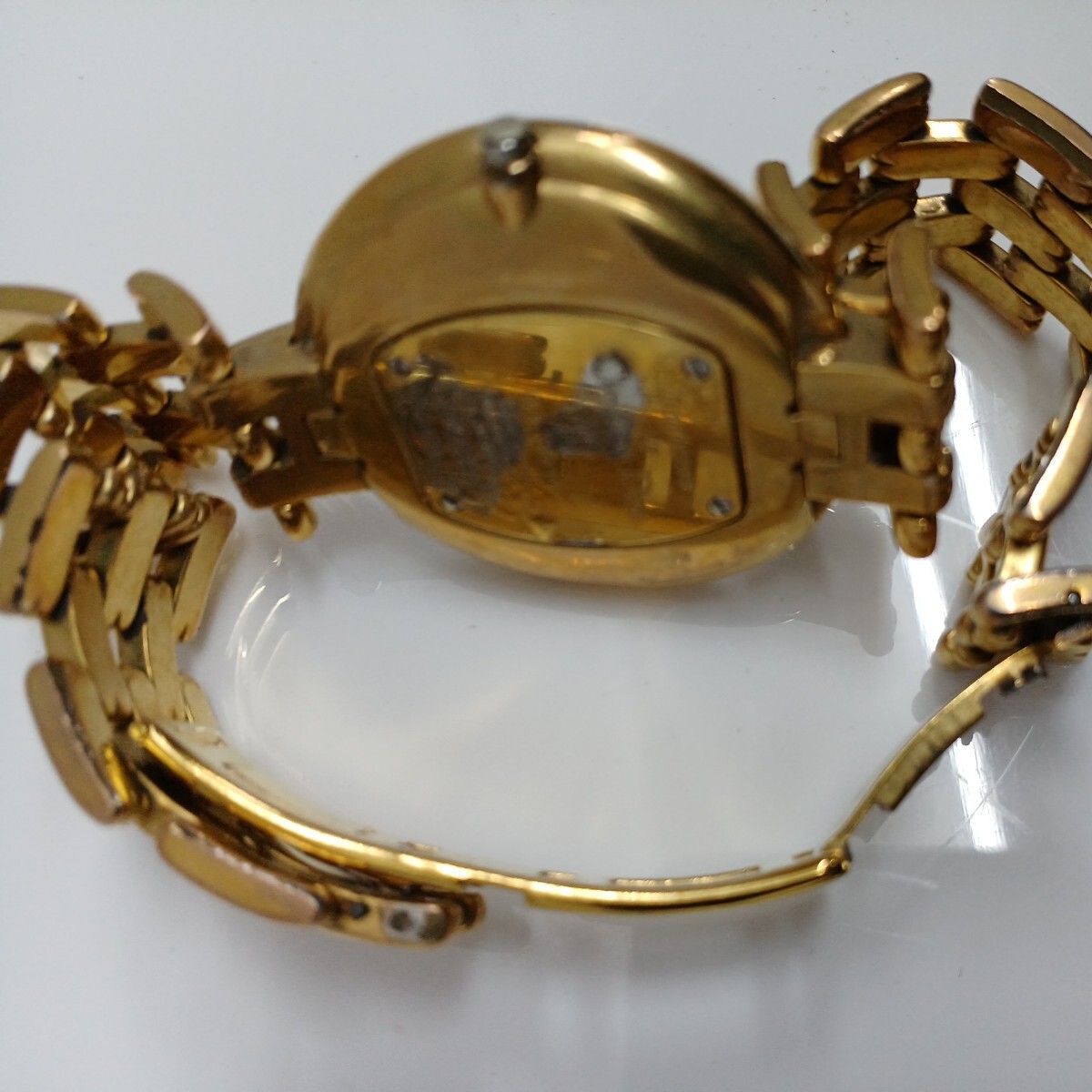 UU081 Christian Dior クリスチャン ディオール 腕時計 レディース Bagheera バギラ 154-4 ブラックムーン ゴールド EARR の画像5