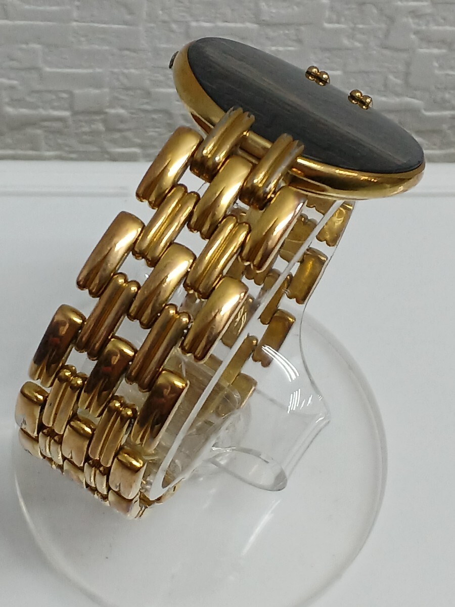 UU081 Christian Dior クリスチャン ディオール 腕時計 レディース Bagheera バギラ 154-4 ブラックムーン ゴールド EARR の画像4