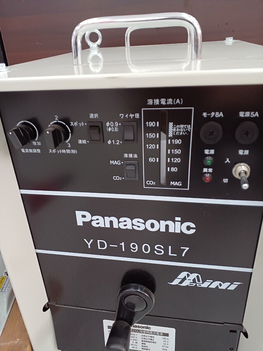 UU095 Panasonic パナソニック YD-190SL7 YW-18AJ1 一元化制御式 CO2 溶接用直流電源 半自動溶接機 2020 の画像3