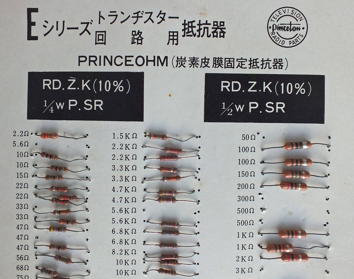 抵抗セット 1/4Wと1/2W 85本 電子工作に（古いのでジャンク）の画像2