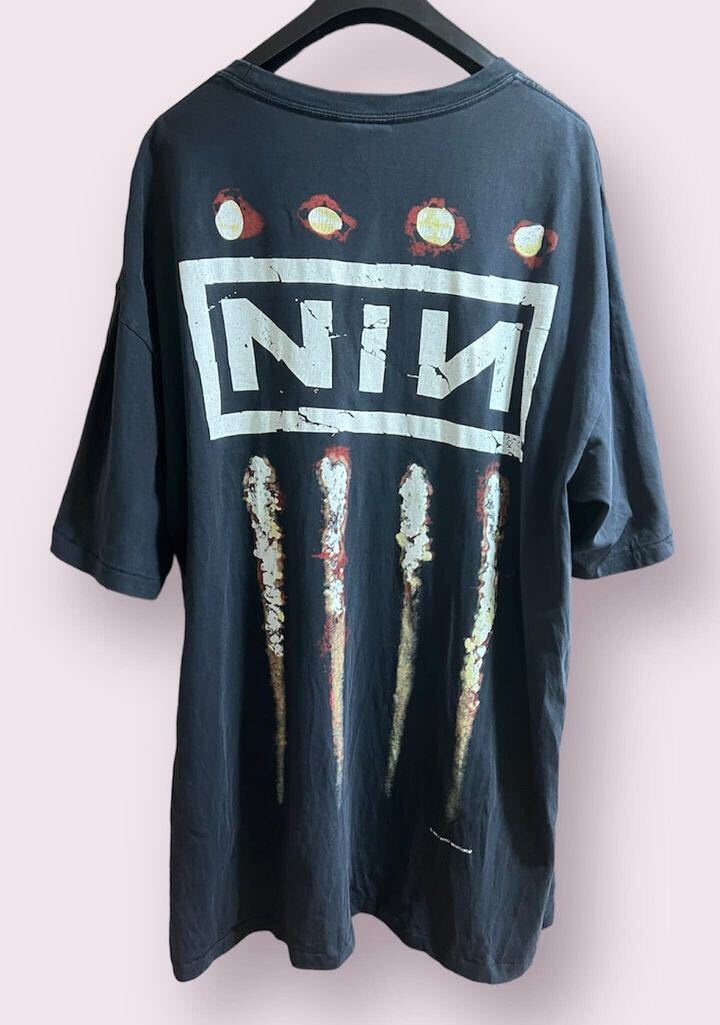 90s バンド Tシャツ USA製 t shirt Band Tee nine inch nails ヴィンテージ made in usa ナインインチネイルズ ビンテージ アメリカ製_画像2