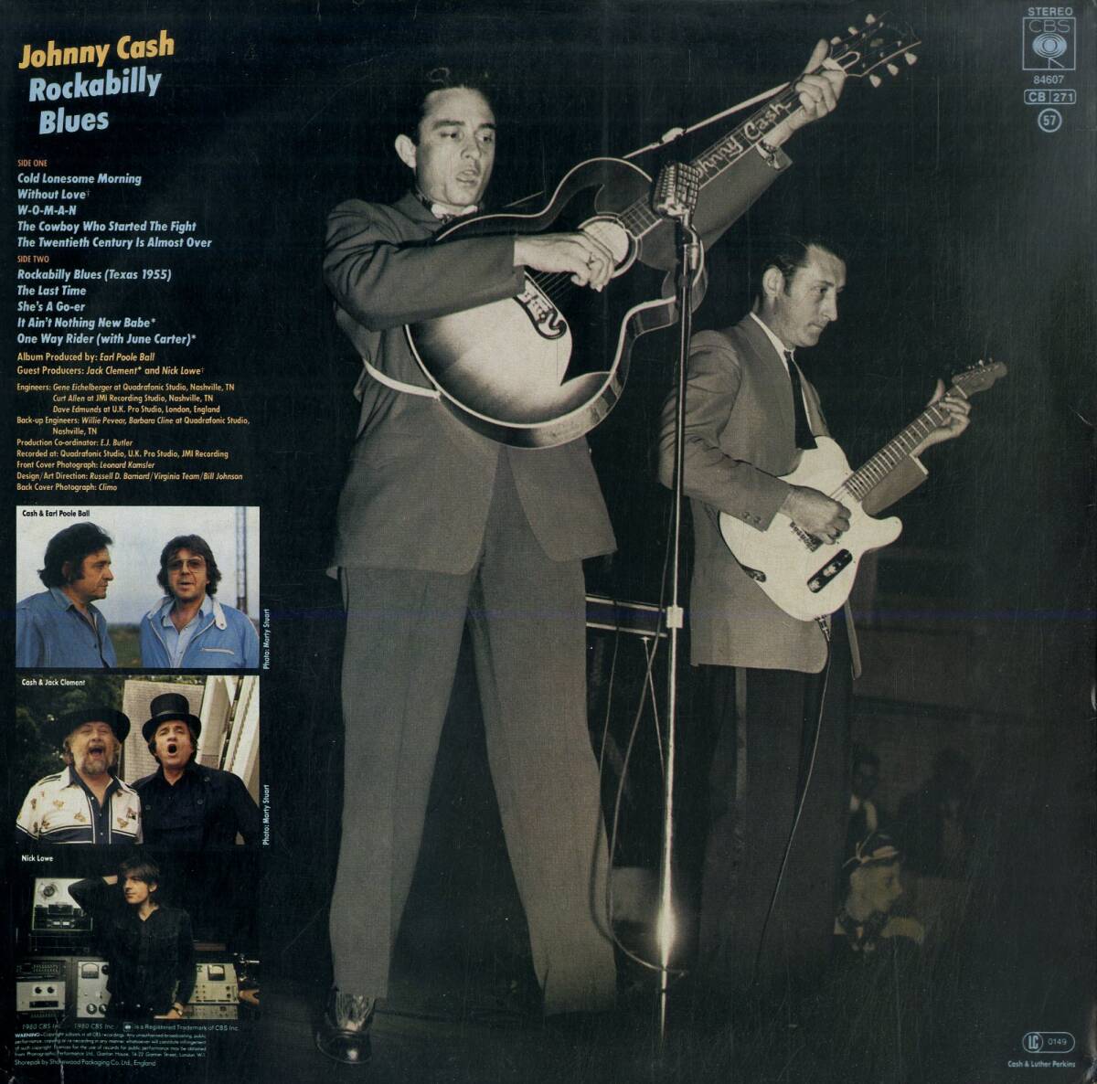 A00589327/LP/ジョニー・キャッシュ (JOHNNY CASH)「Rockabilly Blues (1980年・CBS-84607・カントリーブルース・ロカビリー)」の画像2
