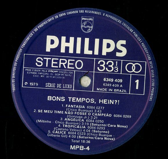 A00589618/LP/MPB4「Bons Tempos Hein?! (1979年・6349-409・MPB)」の画像3