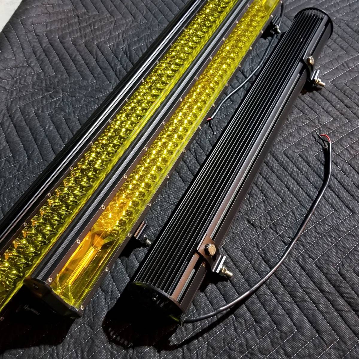  new goods LED working light yellow working light 432w 80cm waterproof light bar LED bar yellow color floodlight Jimny compilation fish light searchlight 12v24v all-purpose foglamp 