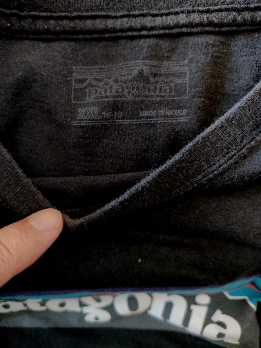 patagonia パタゴニア 半袖 Tシャツ ユニセックス  ブラック フロントロゴプリント