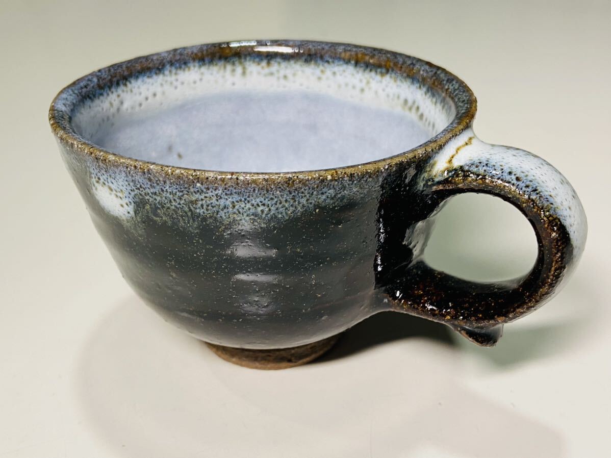 【新品未使用品・希少品】米沢焼き コーヒーカップ 鳴洲窯 水野哲作 陶芸作家 コーヒー碗 手作り 焼物 陶器 の画像3