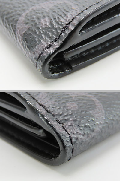 新品同様 ルイヴィトン モノグラム エクリプス リバース ディスカバリー コンパクト ウォレット 三つ折り財布 ブラック グレー M45417_画像5