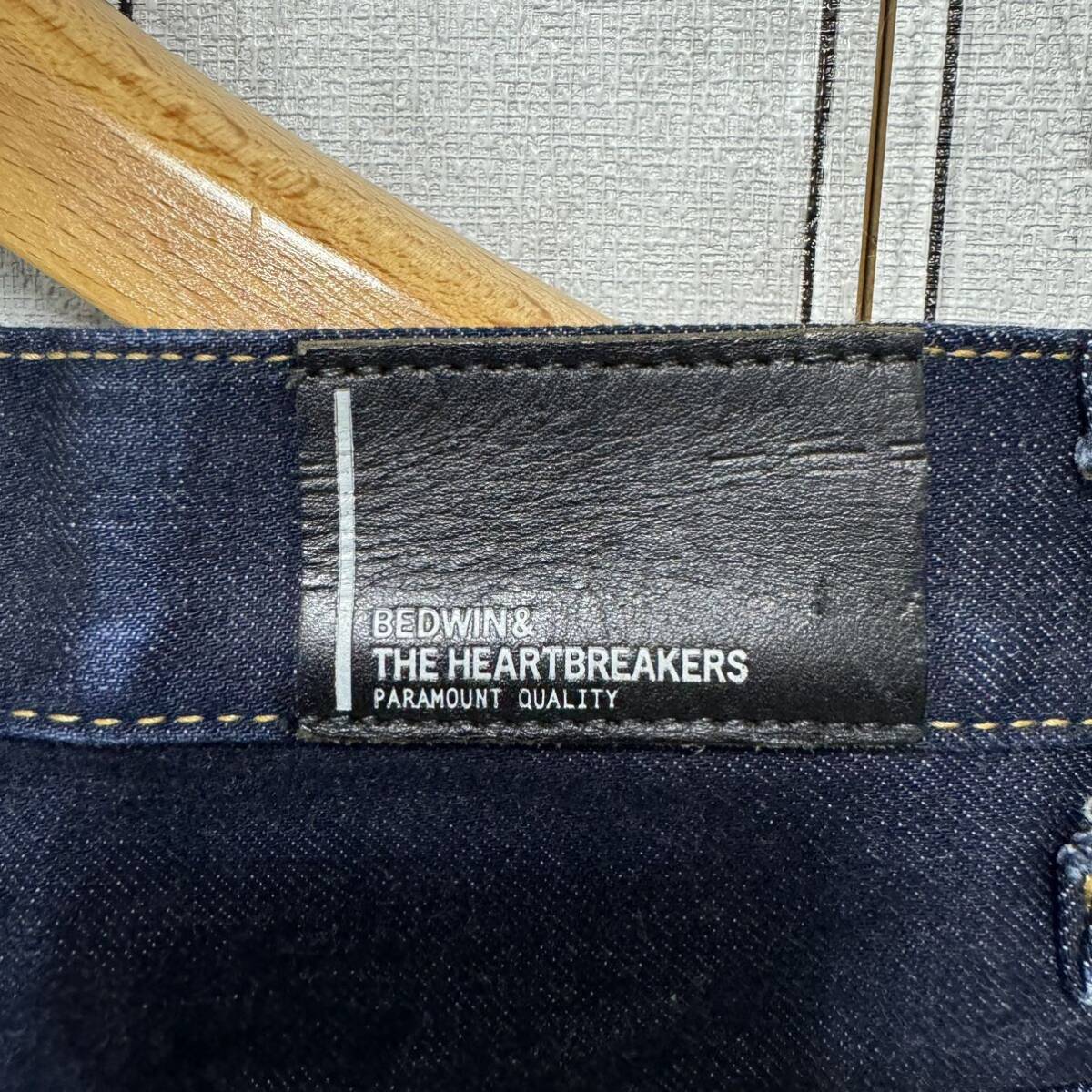 [ beautiful goods ]BEDWIN&THE HEARTBREAKERS original leather using stretch Denim 