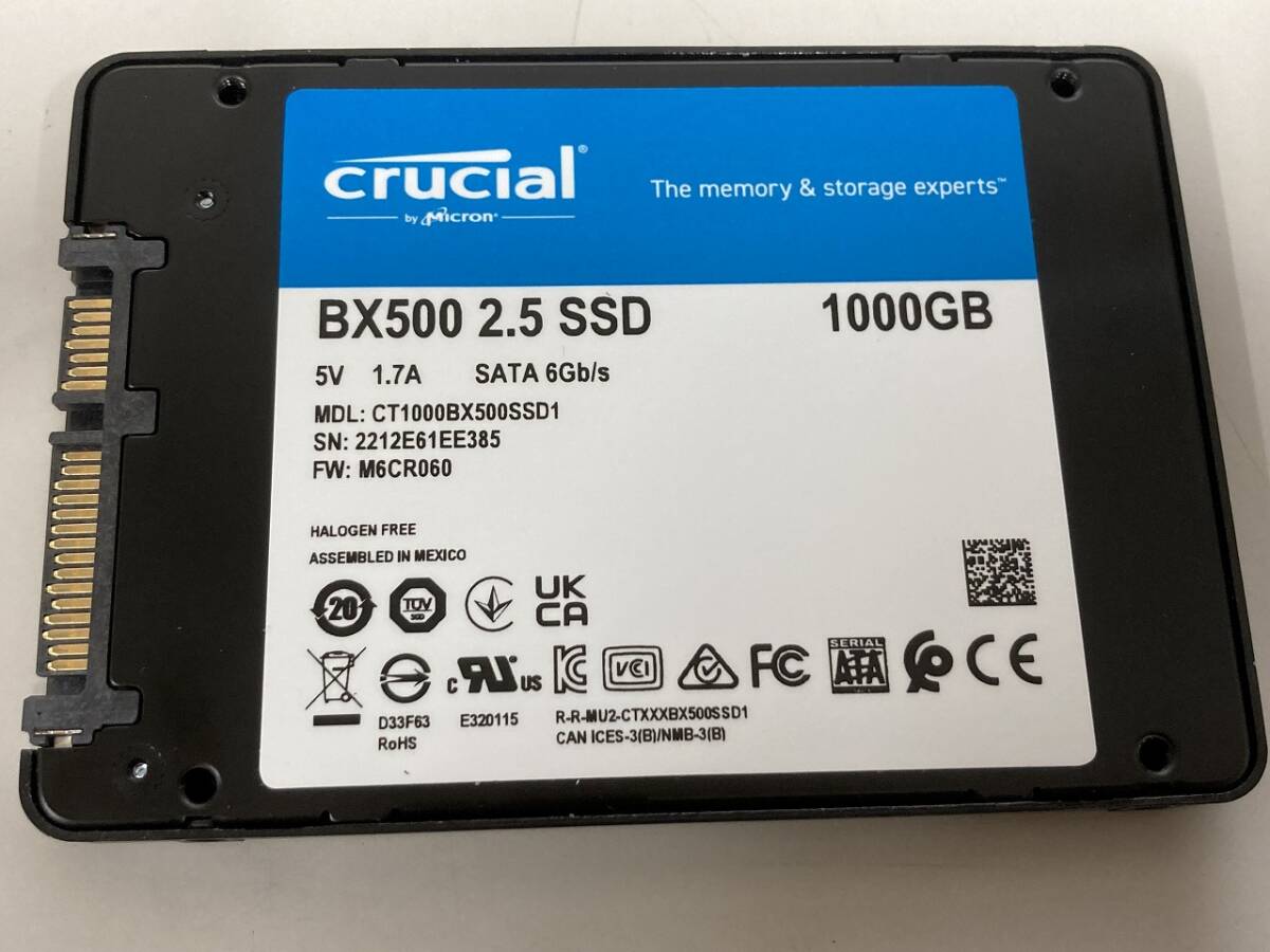 ■CRUCIAL■2.5インチ/1mm/1TB SSD■CT1000BX500SSD1■中古 2/ほぼ新品■　★即決★_画像3